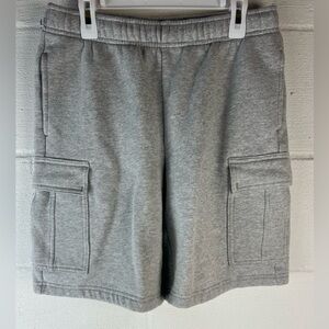 Aritzia Mega Fit Gray Cargo Fleece Shorts, XS